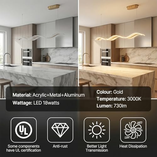 Wave Shaped Pendant Light