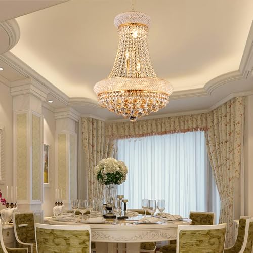 18 Inch Gold Crystal Eiffel Tower Chandelier
