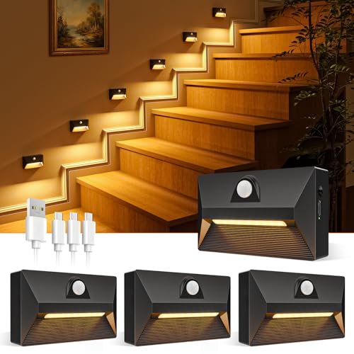 Motion Sensor Rechargeable Stair Lights (4 Count)