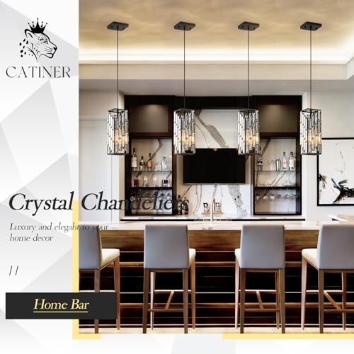 Black Crystal Pendant Light