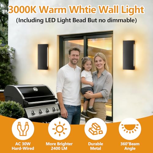 Outdoor Wall Lights (No Sensor / 16 Inches)