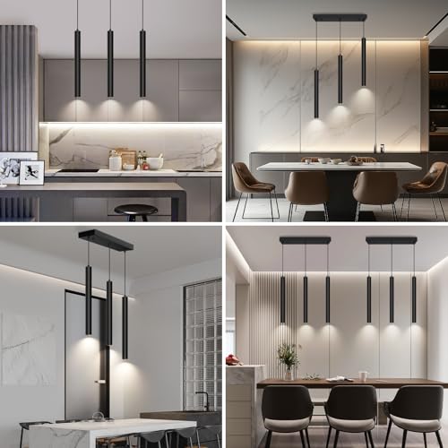 Modern 3 Light Square Pendant Light Fixtures