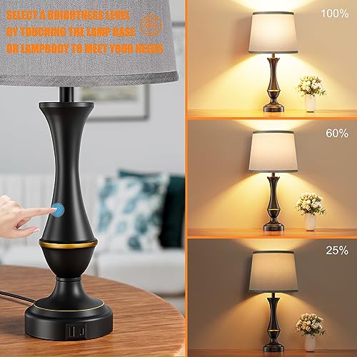 Touch Lamps for Nightstand (2 Count)
