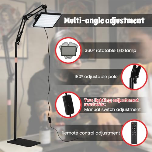 Polarized Tattoo Light with 288 LEDs & 4 Color Temp Modes