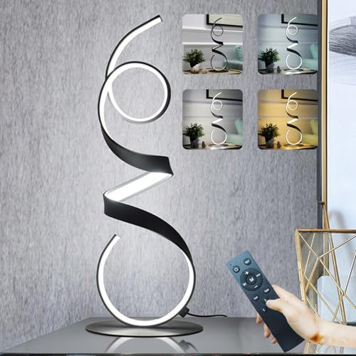 20W 3 Colors Remote Control Dimmable LED Art Table Lamp 21.4 Inch with Touch Switch for Living Room
