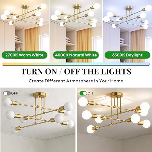 Modern Sputnik Chandelier Ceiling Light Fixtures