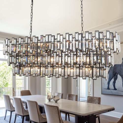 Crystal Chandelier Modern Farmhouse Chandeliers Rectangle
