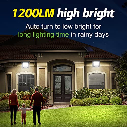 4400mAh Solar Flood Lights 2 Pack Outdoor Solar Security Light (2 Count)