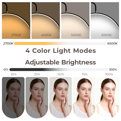 Half Moon Lash Light Dimmable Esthetician Floor Lamp