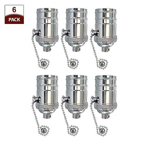 Vintage On Off Pull Chain Lamp Socket (6 Count)