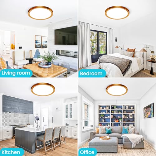 7 Inch Golden Bronze Flush Mount Ceiling Light