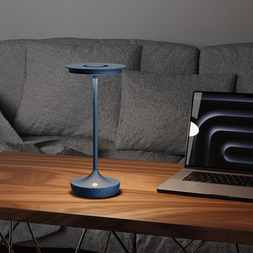 LED Cordless Table Lamp 6000mAh Rechargeable Battery Outdoor Light Blue
