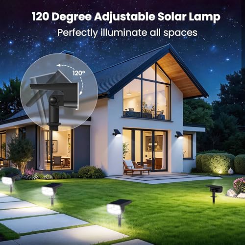 Solar Spot Lights Outdoor Waterproof (8 Count)