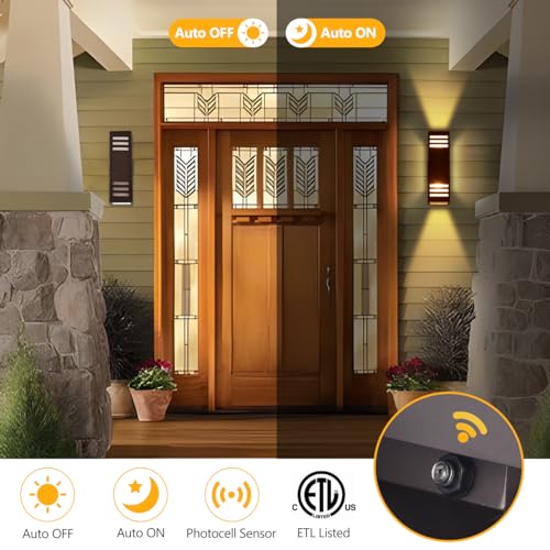 Dusk to Dawn Outdoor Wall Sconce (2 Count)