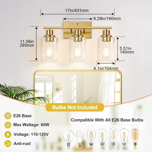 3 Light Bathroom Light Fixtures