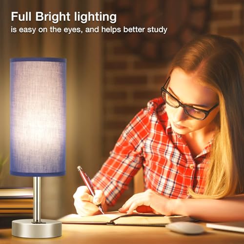 Blue Touch Table Lamp for Bedroom