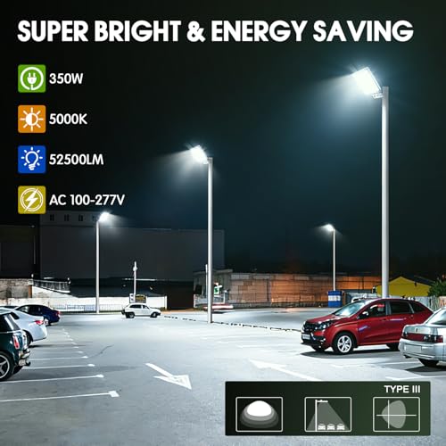 350W LED Parking Lot Light Dusk to Dawn Photocell Slip Fitter