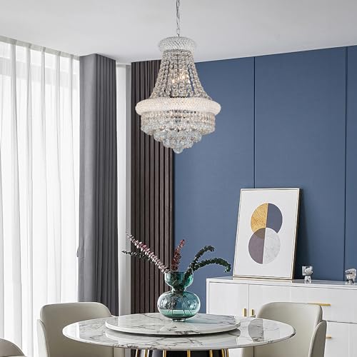 Chrome Crystal Chandeliers for Dining Room