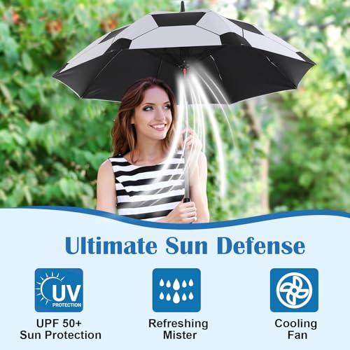 Rechargeable Umbrella with Fan