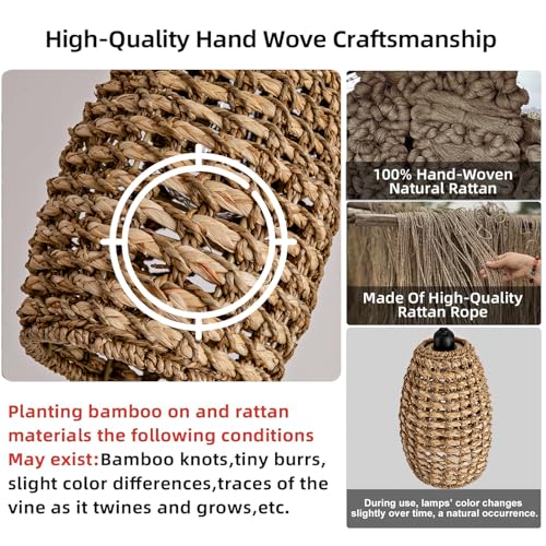 Mini Rattan Pendant Light (3 Count)