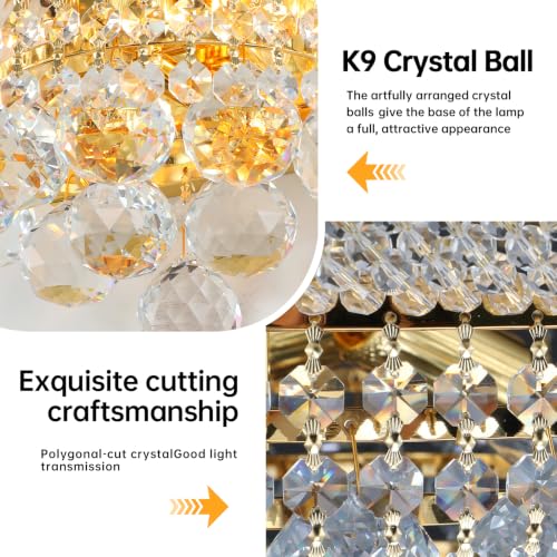 4 Lights Empire Crystal Wall Sconce Light for Living Room