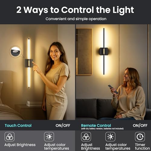 10000mAh Battery Operated Wall Sconces Set of 2 (2 Count)