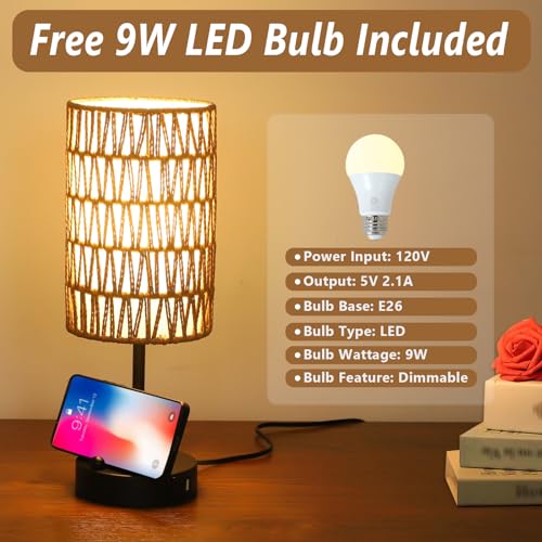 Touch Table Lamp For Bedroom with Bulb
