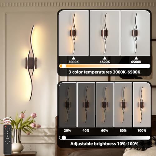 Battery Powered Wall Sconces Set of 2