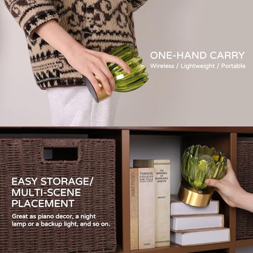 Cordless Small Table Lamp with 5200mAh Battery & Touch Control