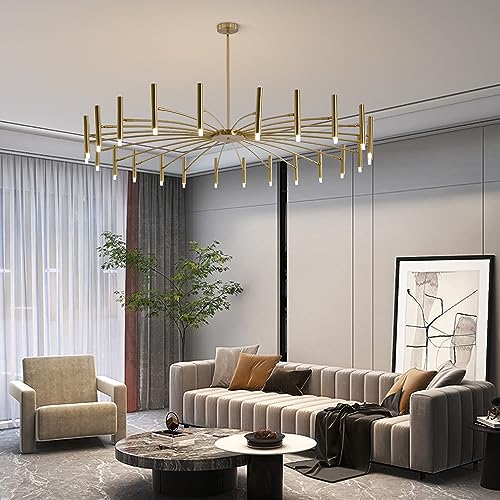 Lighting Mid Century Modern Gold Sputnik Chandelier 24