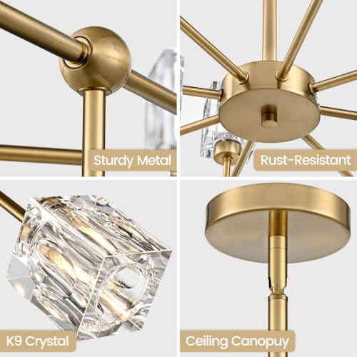 Sputnik Crystal Chandelier with 16