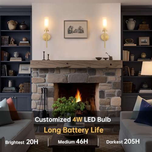 Battery Operated Wall Sconces Set of 2 (2 Count)