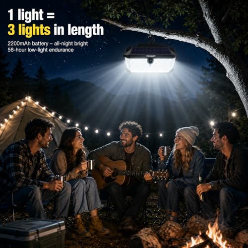 546 LED Motion Sensor Outdoor Lights with Remote Control Hook 2Pack (4 Count)
