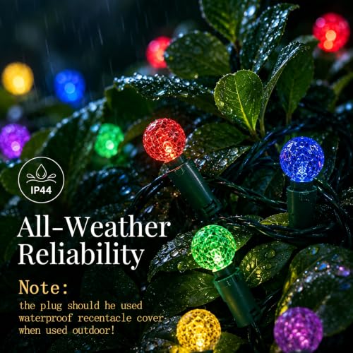 G14 Slow Twinkle Multicolor Christmas Globe Lights (Multicolor / 50 LED)