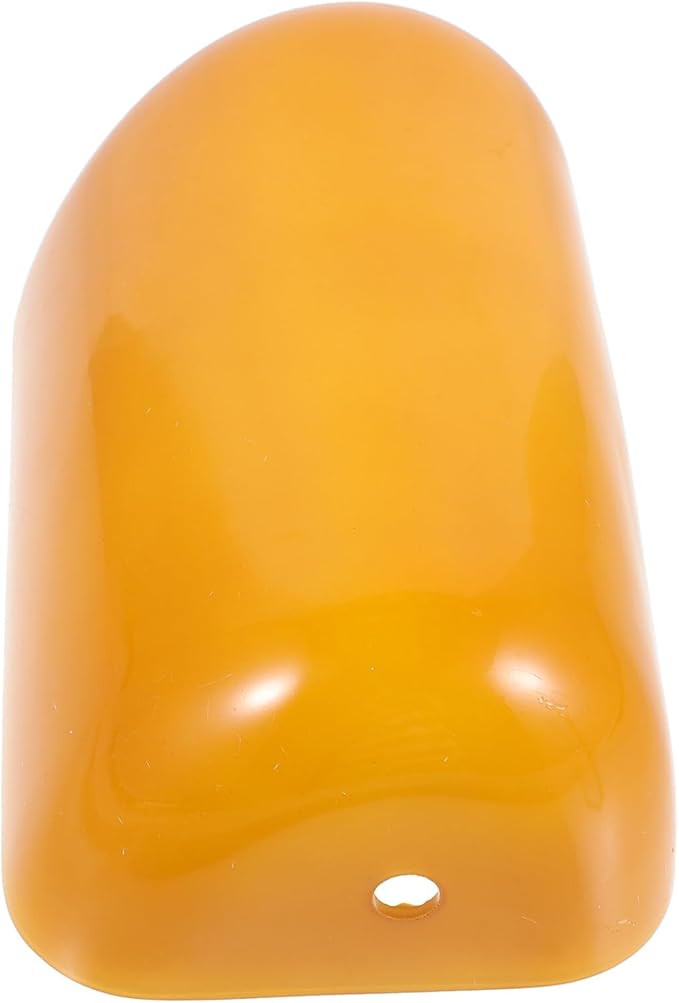 TIDTALEO Vintage Glass Bankers Lampshade for Table Lamps Handcrafted Protector for Home Office Hotel Warm Light Household Replacement Cover Orange Hue