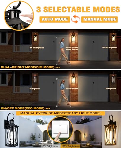 Motion Sensor Outdoor Lights Wall Mount (3 Count)