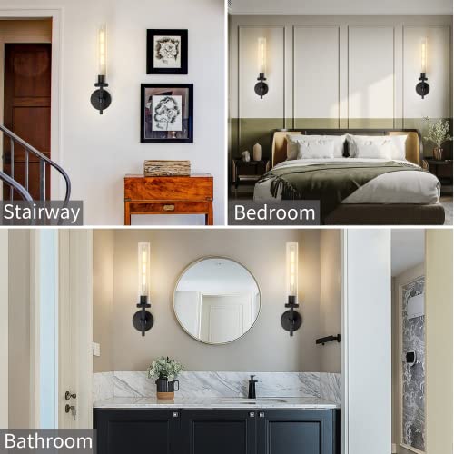 Modern Black Wall Sconces Bathroom Vanity Light Fixtures