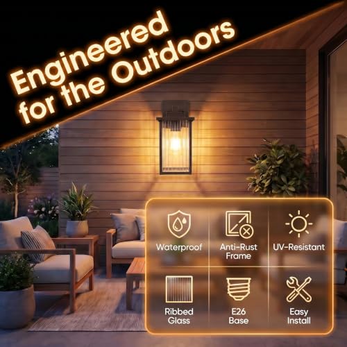 13" Oil Rubbed Bronze Outdoor Wall Light