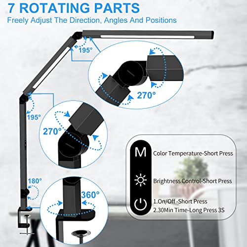 LED Desk Lamp with Clamp