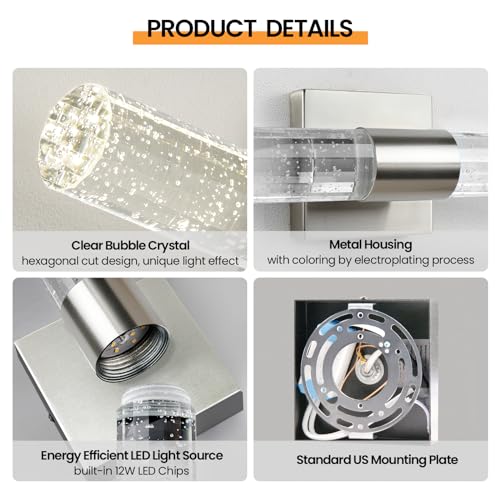 Modern LED Wall Sconces Set of Two