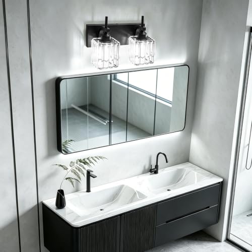 Black Vanity Light (Black / 2-Light)