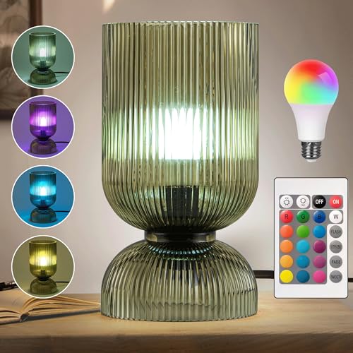 Modern RGB Glass Table Lamp with Remote