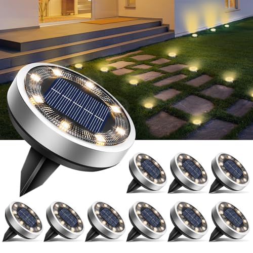 10 Pack Solar Lights Outdoor Waterproof (10 Count)