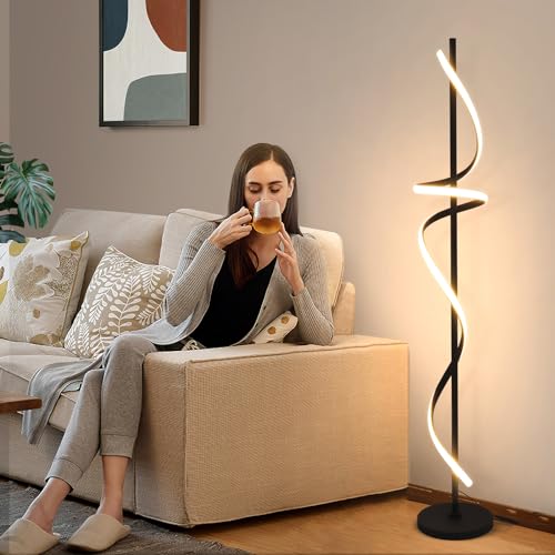 Modern Spiral Floor Lamp with Remote Control