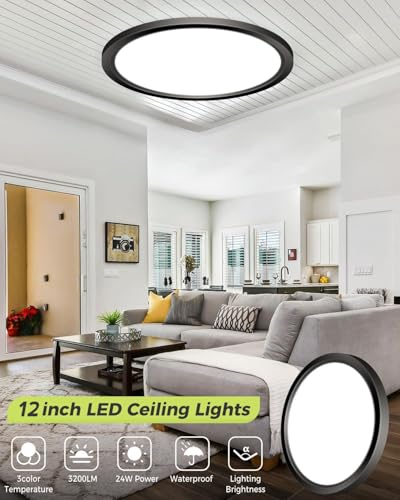 2PACK LED Flush Mount Ceiling Light 3000K (2 Count)