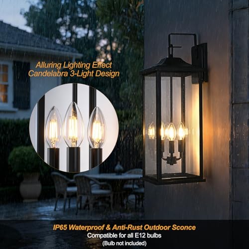 24" Outdoor Wall Light Fixtures (4 Count)