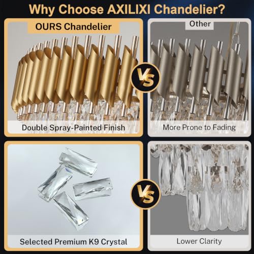 Modern Crystal Chandelier Gold