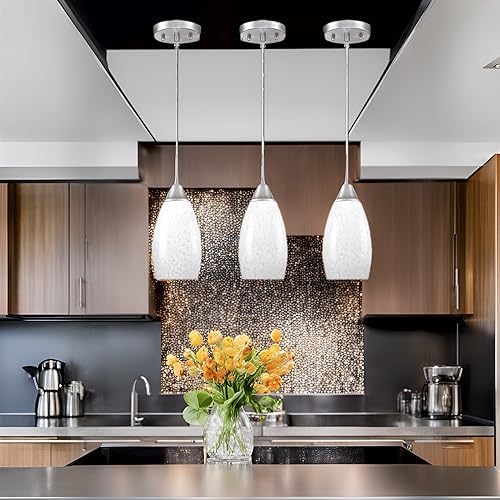 3 Pack Glass Pendant Light (3 Count)