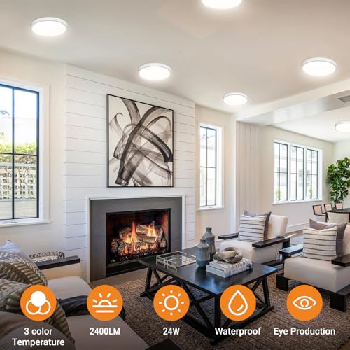 3Pack LED Flush Mount Ceiling Light Fixture