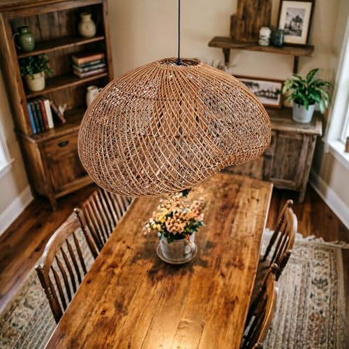 23.6" Rattan Pendant Light